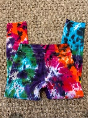 J. Crew Tie-Dye Jeans in Bright Rainbow Hues
